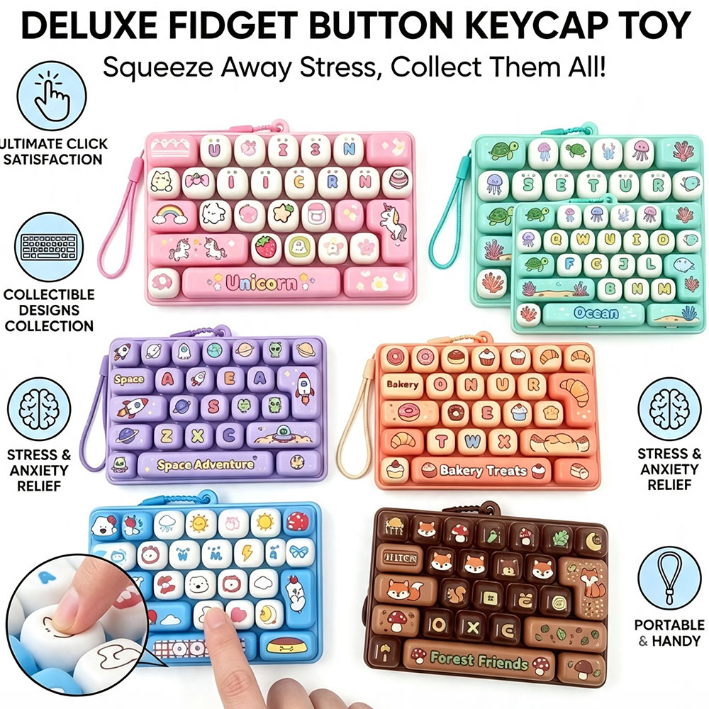 Office Productivity Tech - Mechanischer Tastatur-Schlüsselanhänger 26 Tasten-Grid Keycap Clicker