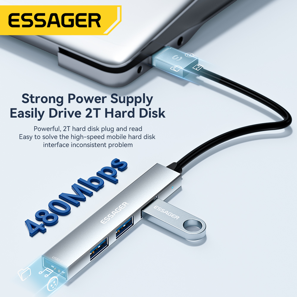 Essager 4-in-1-USB-C-Kabel-Hub – Multi Port Usb Hub Bewertung und Preis