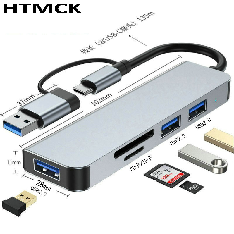 8-in-2 USB-C-Hub Multiport-Doc – Multi Port Usb Hub Bewertung und Preis
