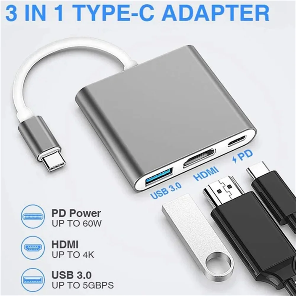 USB-C-Hub 3-in-1 Multiport-Ada – Multi Port Usb Hub Bewertung und Preis