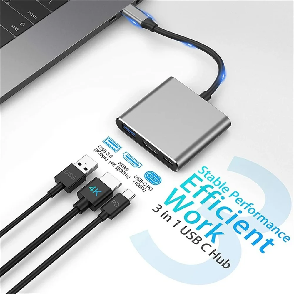 USB-C-Hub 3-in-1 Multiport-Ada – Multi Port Usb Hub Bewertung und Preis
